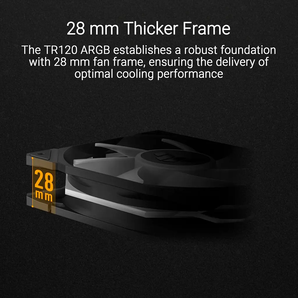 Кулер до корпусу ASUS TUF GAMING TR120 FAN ARGB BLACK (90DA0090-B09000) - фото 2