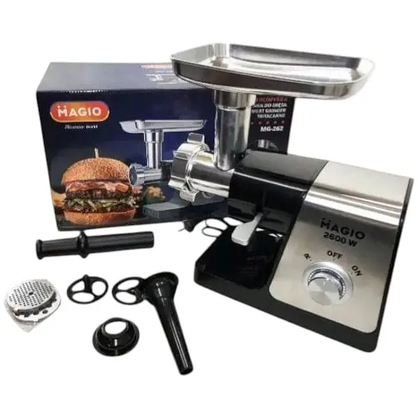 Електрична м'ясорубка з насадками для овочів Magio MG-262 2600 Вт - фото 4