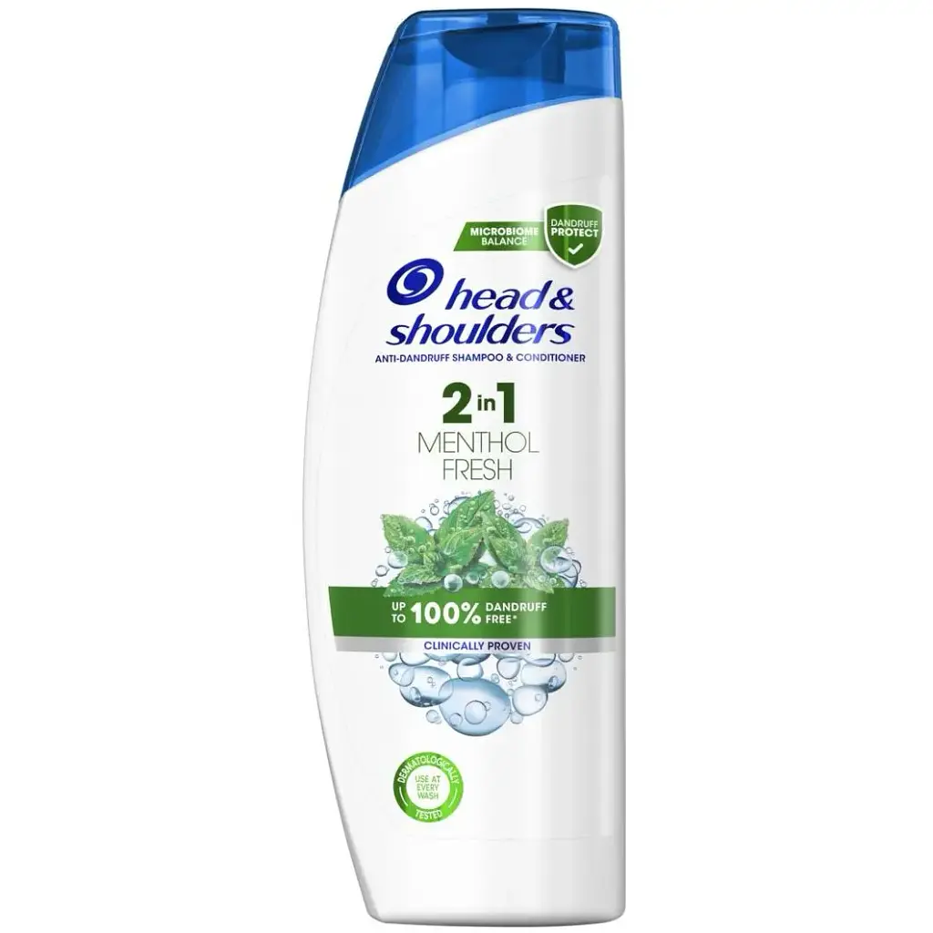 Шампунь та бальзам-обполіскувач проти лупи Head & Shoulders Свіжість ментолу 2 в 1 360 мл - фото 2
