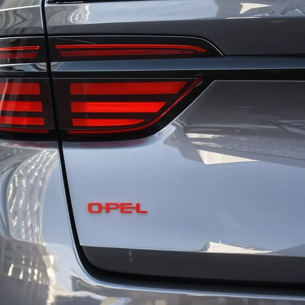 Емблема напис Opel Опель 95х16 мм Червона (Завод) - фото 4