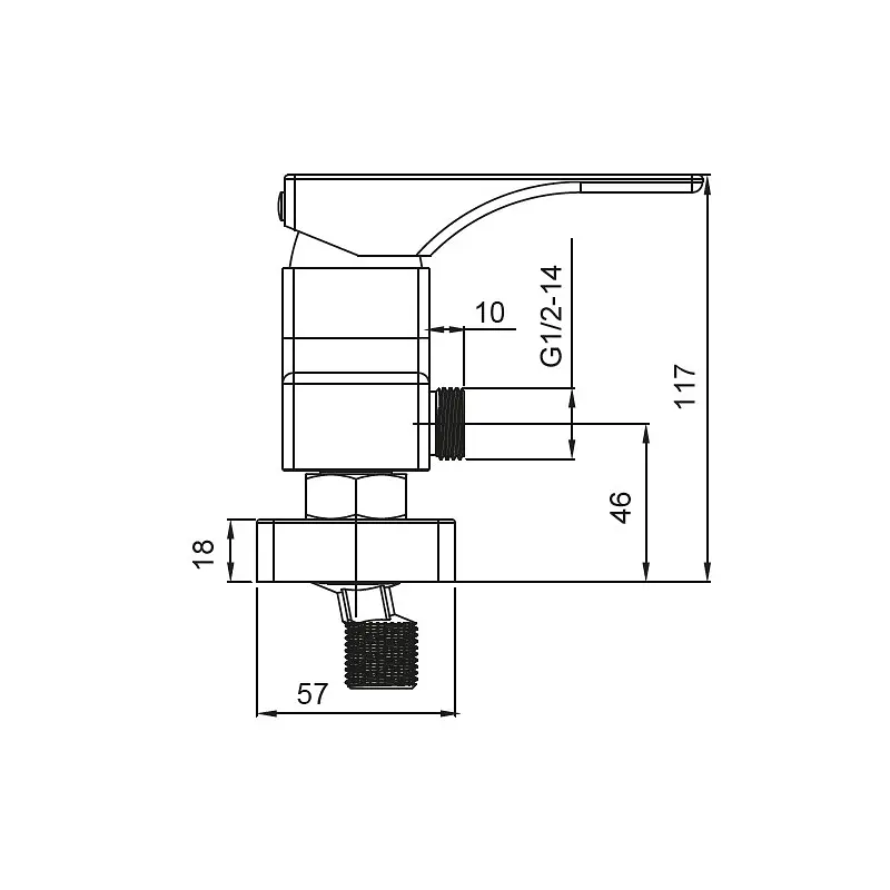 Змішувач для душу Koer KB-30010-05 KR3487 Чорний матовий - фото 2