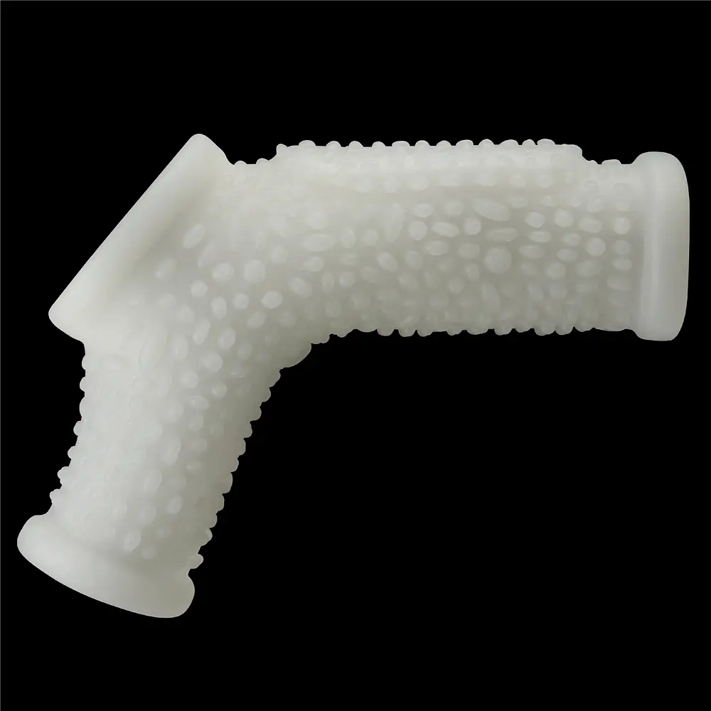 Насадка на член - Vibrating Drip Knights Ring With Scrotum Sleeve White - фото 5