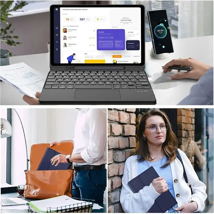 Чохол-книжка BeCover з бездротовою клавіатурою для Xiaomi Mi Pad 6 / 6 Pro 11" Deep Blue (712402) - фото 5