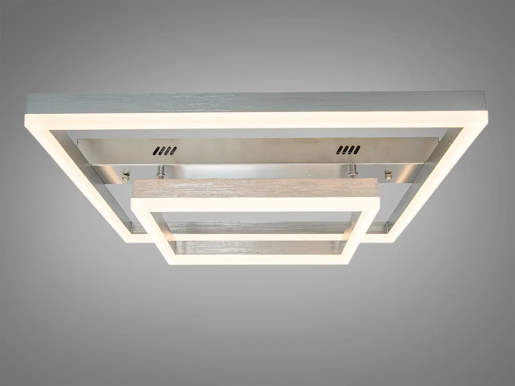 Стельова LED люстра 3 кільця 60Вт матовий хром - фото 3