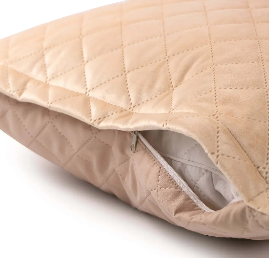 Чохол на подушку Руно 50х70 VeLour "Beige ромб" 382.55_Beige ромб - фото 5
