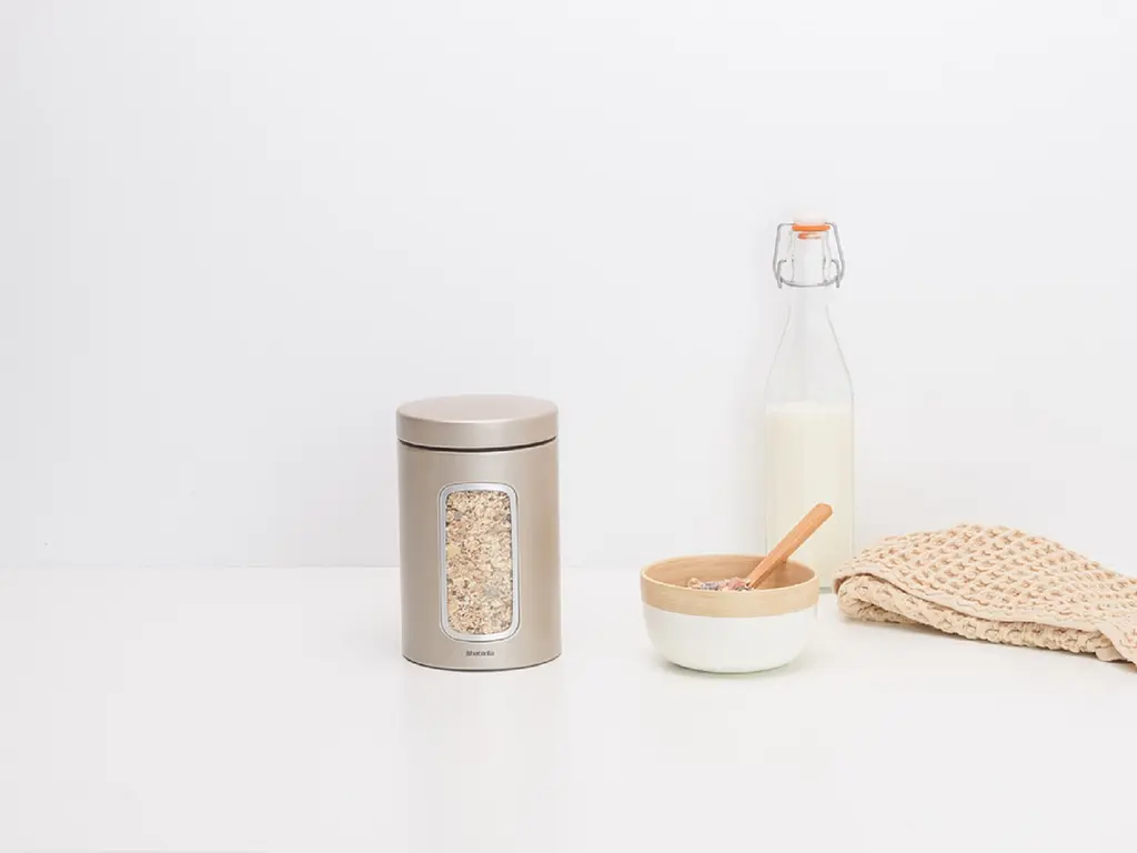 Ємність Brabantia Window Canister для зберігання сипучих продуктів, 1,4 л, золотий (304828) - фото 3