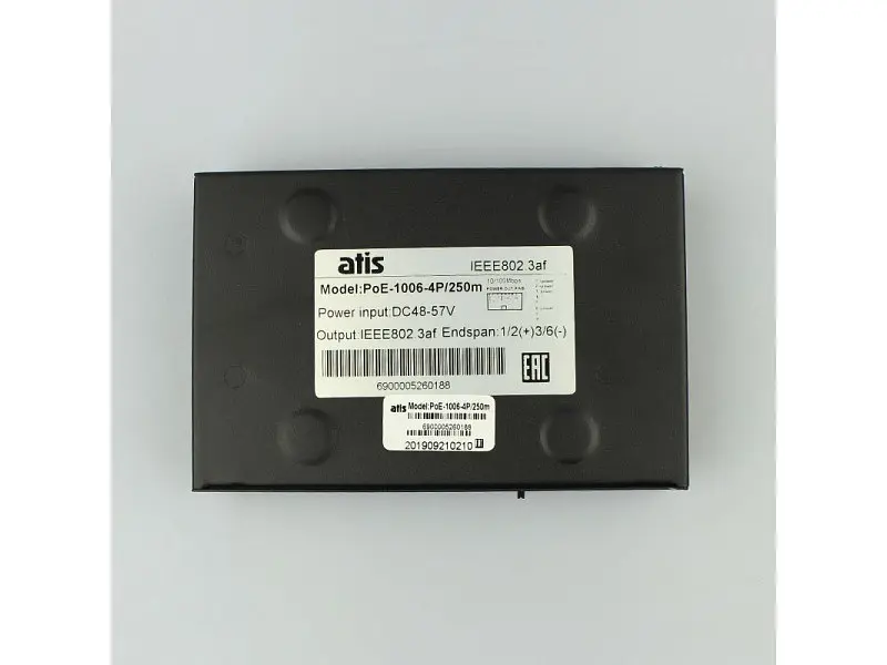 Комутатор Atis PoE-1006-4P/250m - фото 8
