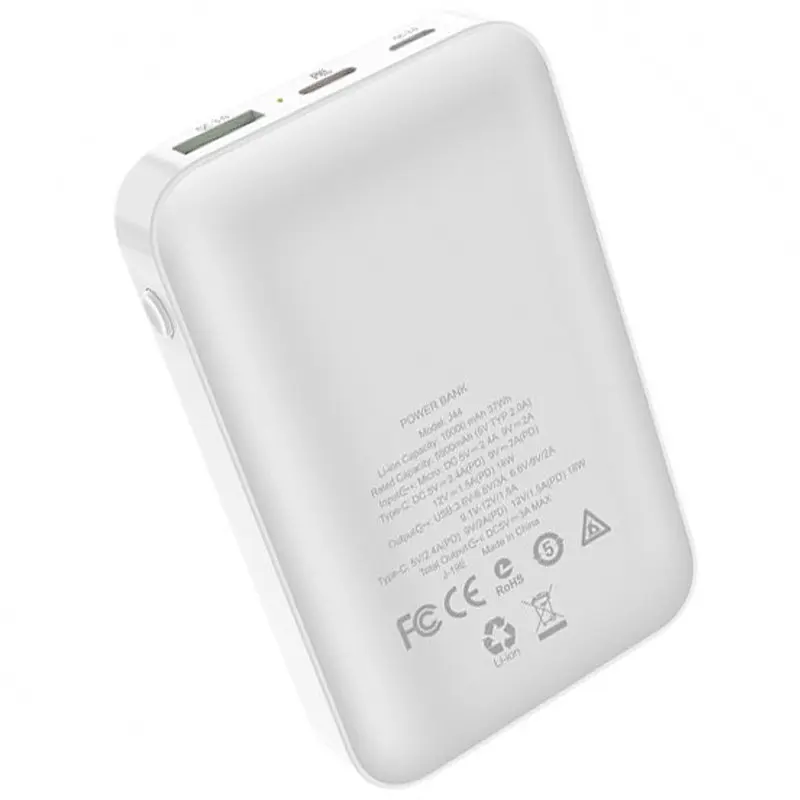 Додаткова батарея Hoco J44 PD+QC3.0 (10000mAh) White - фото 4