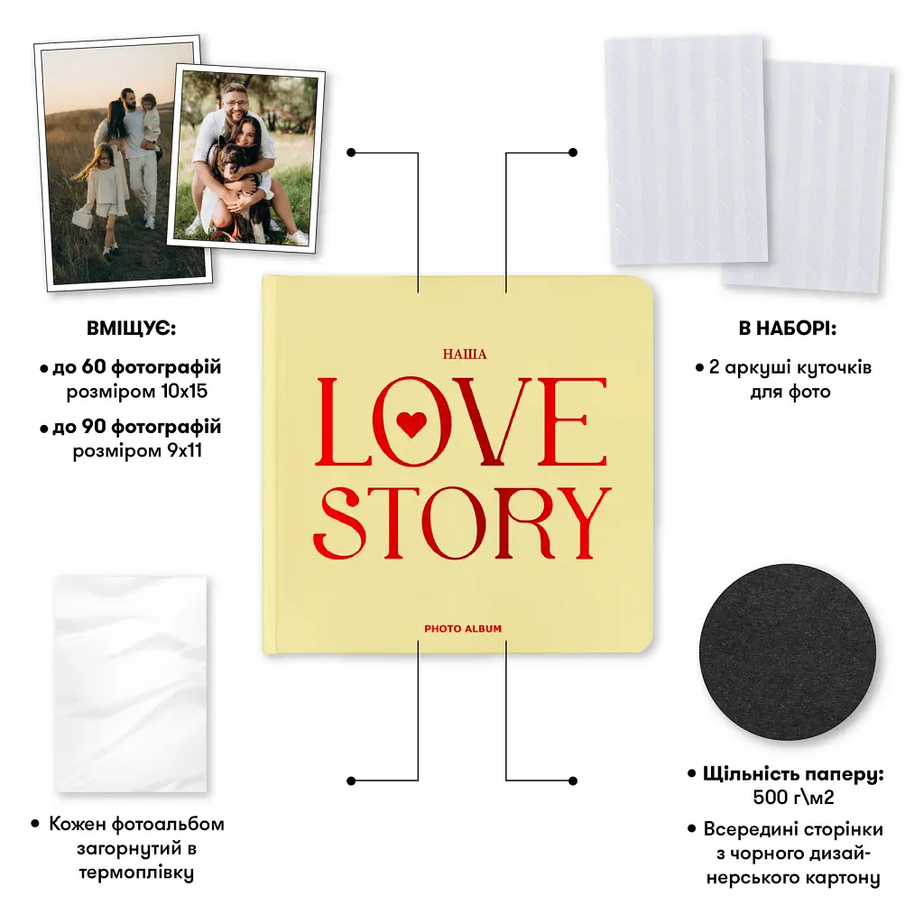 Фотоальбом «Love story» бежевий - фото 3