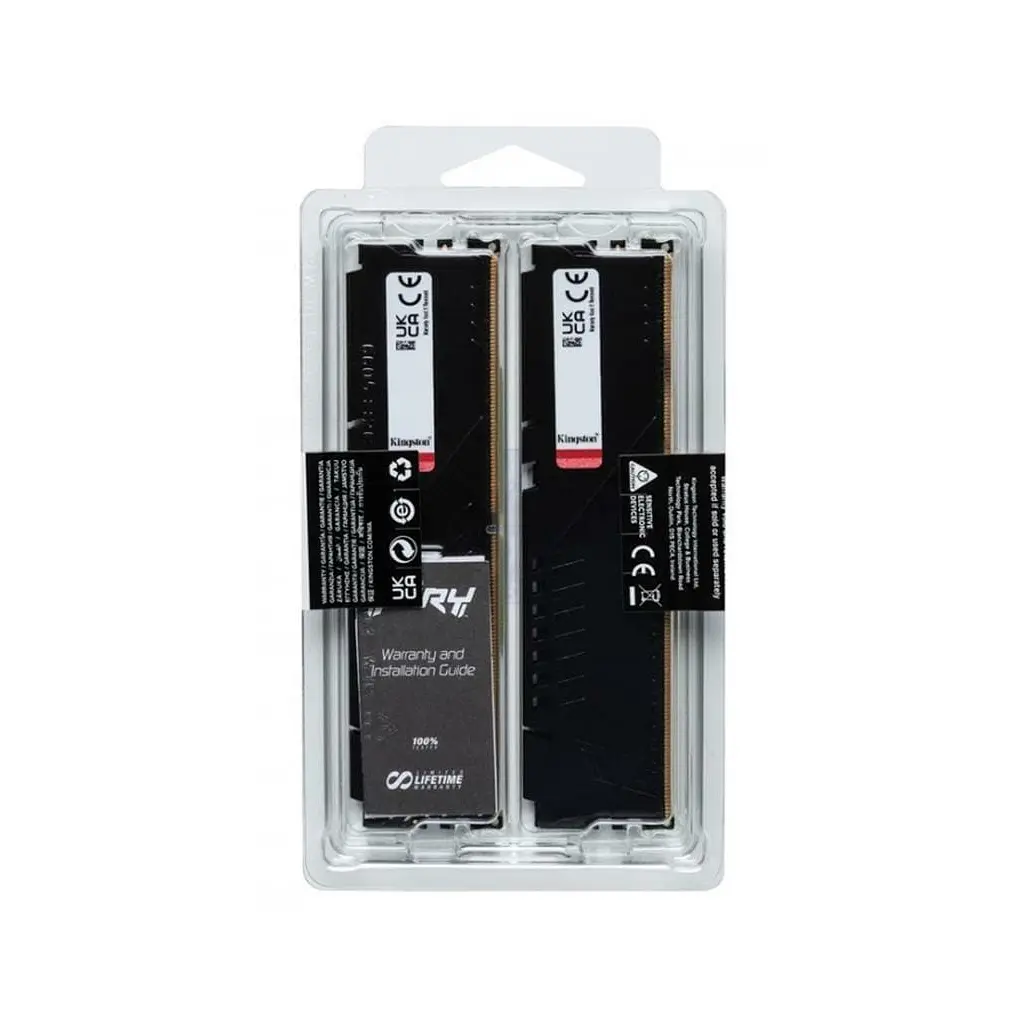 Модуль пам'яті для комп'ютера DDR5 32GB (2x16GB) 6000 MHz Fury Beast Black Kingston Fury (ex.HyperX) (KF560C36BBE2K2-32) - фото 5