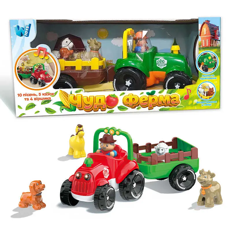 Трактор музичний WToys українська озвучка, світло, віршики, казки - фото 5