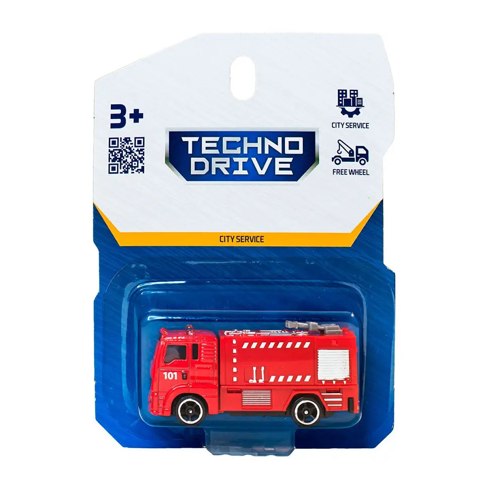 Автомодель дитяча Пожежна машина TechnoDrive 250421CG-1 масштаб 1:64