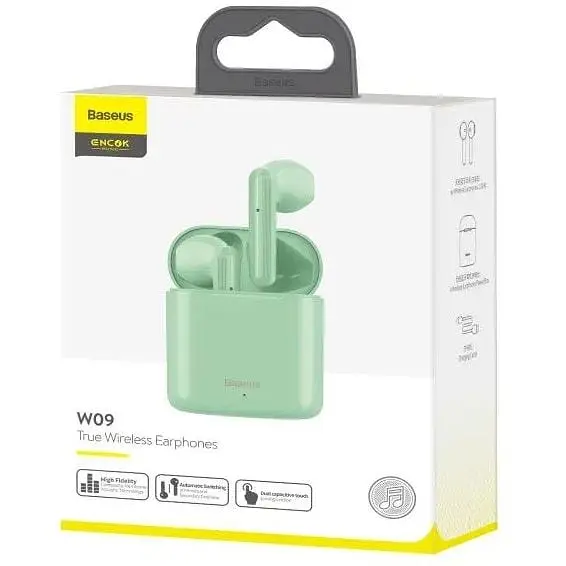 Наушники беспроводные Baseus W09 зеленые NGW09-06 - фото 6