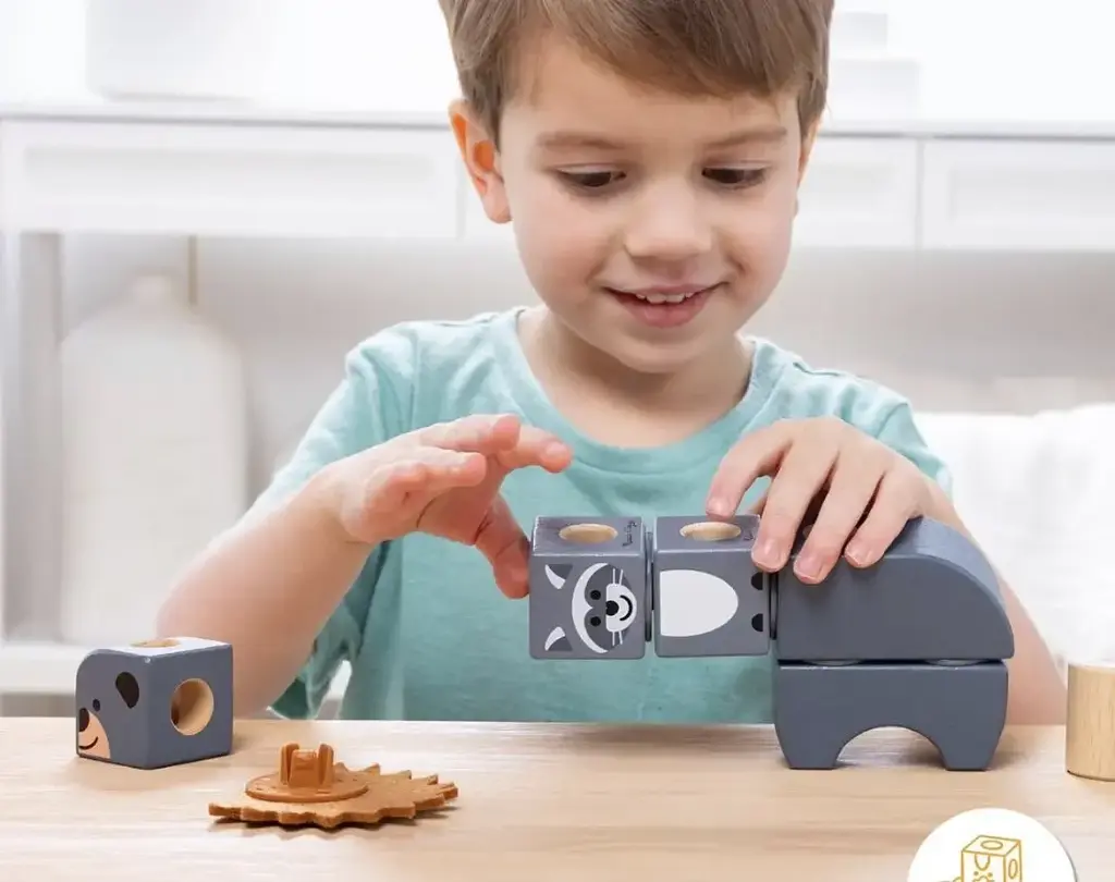 Дерев'яний конструктор Друзі лісових тварин Melissa & Doug Blockables Woodland Friends 16 деталей від 2 років (SKU-198) - фото 7