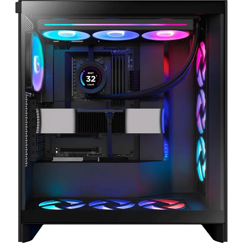 Корпус NZXT H7 Flow RGB Black (CM-H72FB-R1) [146830] - фото 10