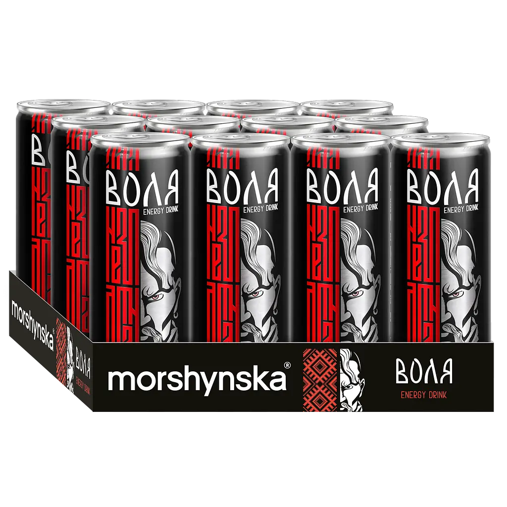 Упаковка энергетического напитка Моршинская Воля среднегазированный 3.96 л (0.33 л x 12 шт.) - фото 6