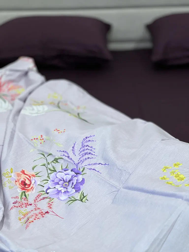 Комплект постільної білизни Ecotton полуторний 150х215 см бузковий (20096АВ) (22748) - фото 2