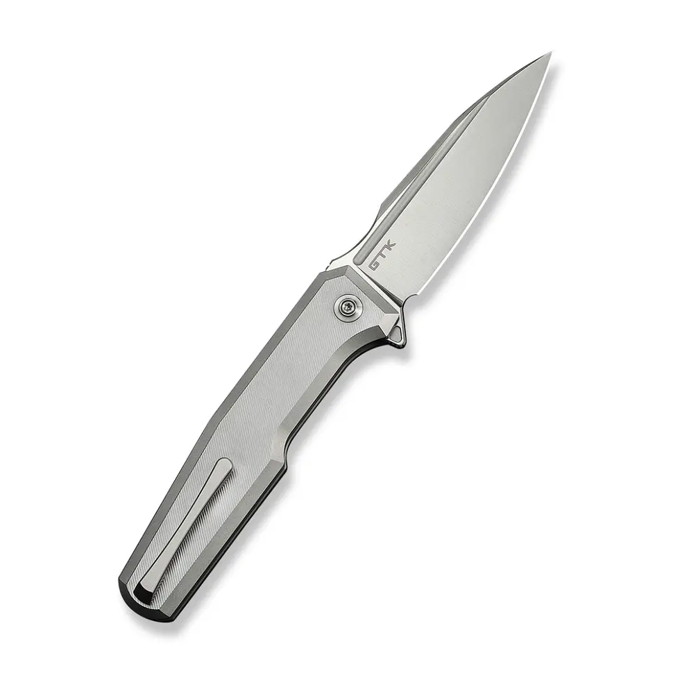Ніж складаний туристичний Weknife Dressytak (8.6 см) Bohler M390 / Titanium сірий - фото 2