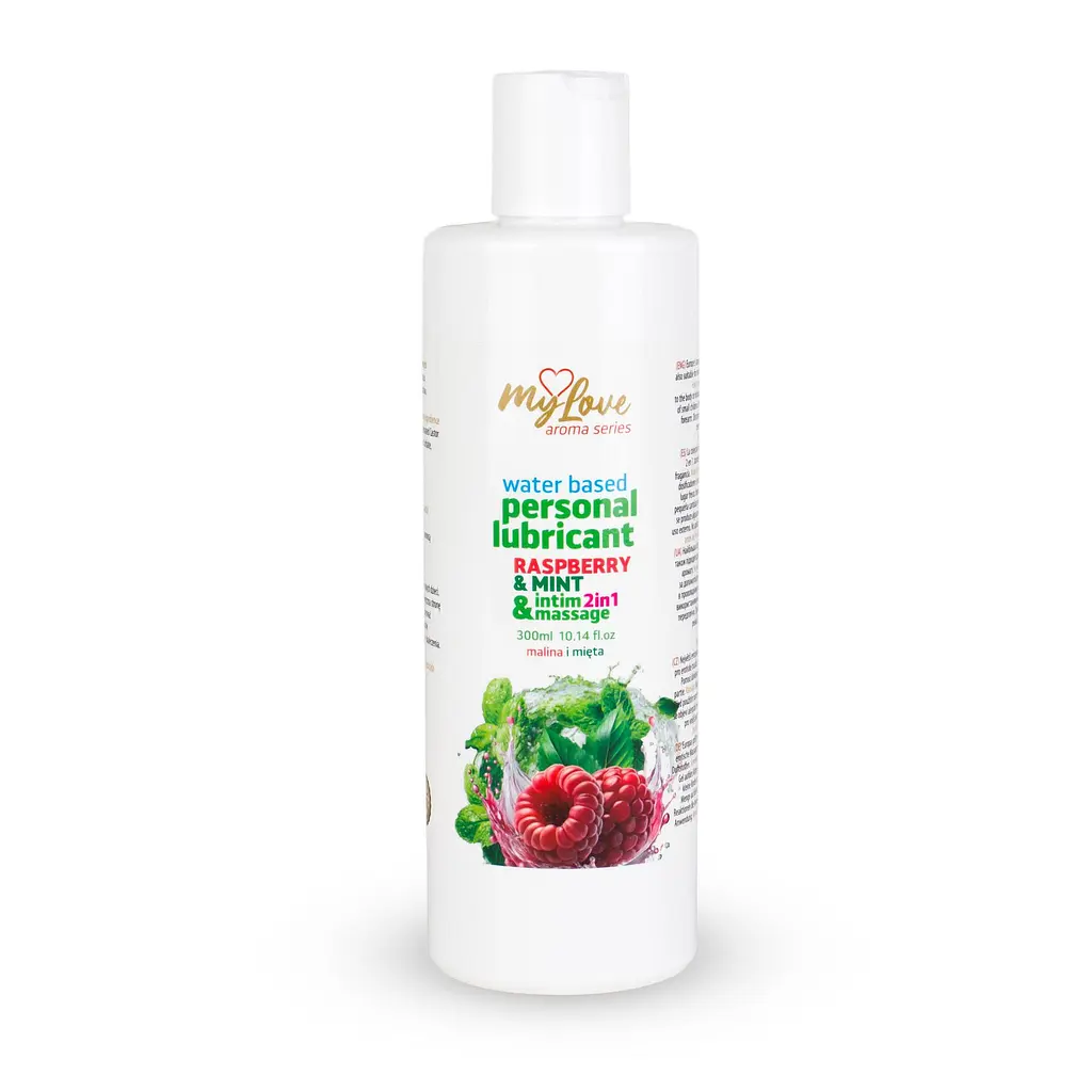 Лубрикант и массажный гель MyLove Aroma Series Raspberry & Mint 300 мл