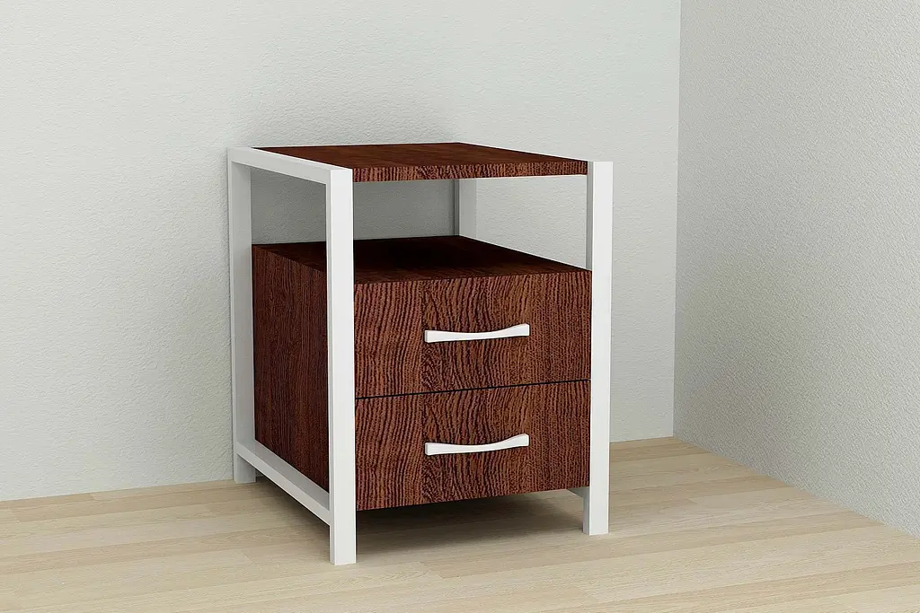 Тумба универсальная Ferrum-decor Вивьен 2/2 50x41x40 белый ДСП Венге 16мм (FRD-106181) - фото 5