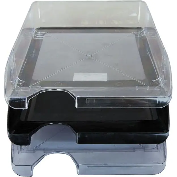 Лоток для паперів Buromax Jobmax горизонтальний чорний (BM.6000-01) - фото 2