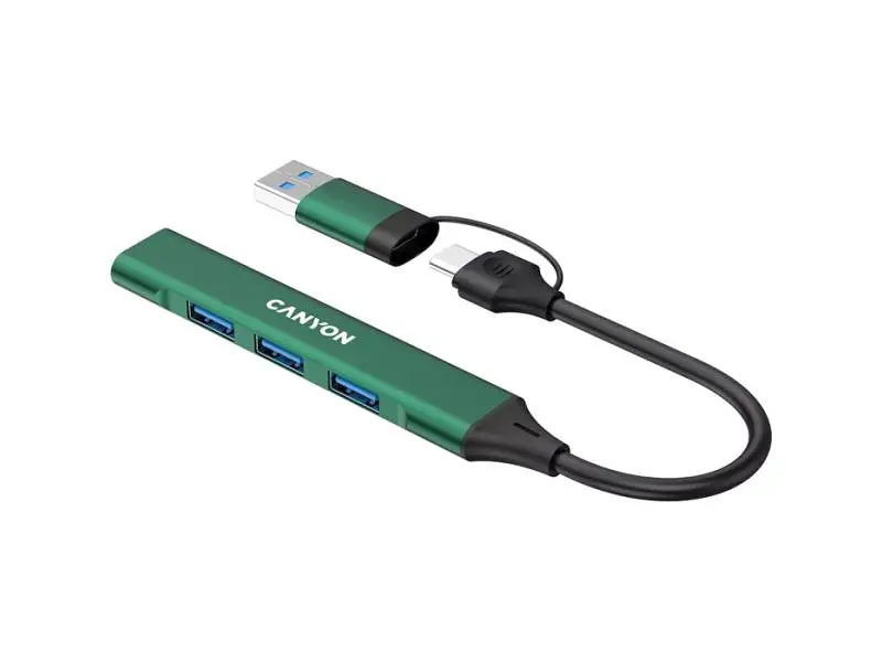 USB-хаб Canyon DS-02 Green (CNS-TDS02GR) - фото 3