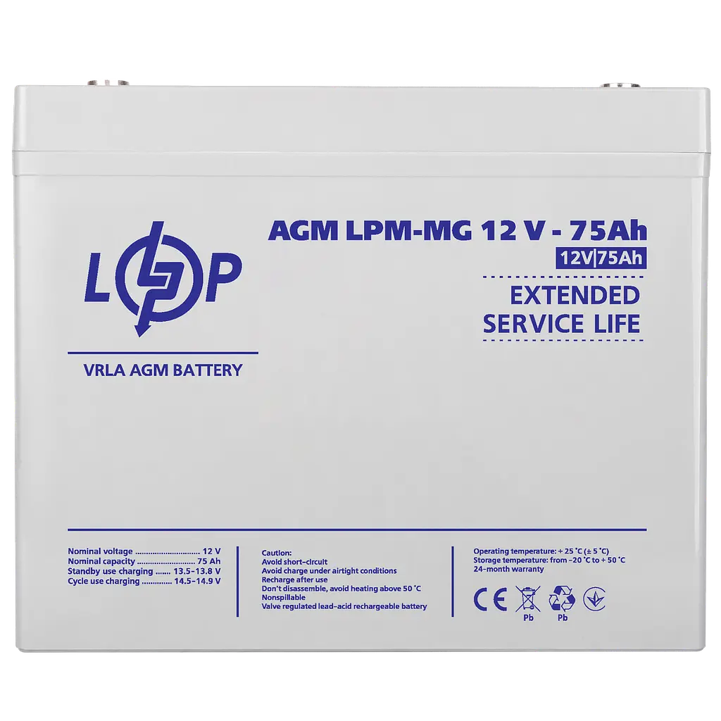 Акумулятор мультигелевий LPM-MG 12V - 75 Ah - фото 4