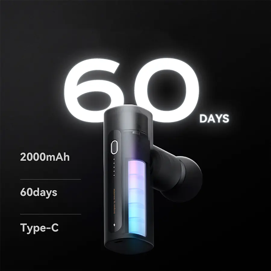 Ударний масажер для тіла Xiaomi WOLONOW Massage Gun Lite (FGMN-R-35) Black - фото 3