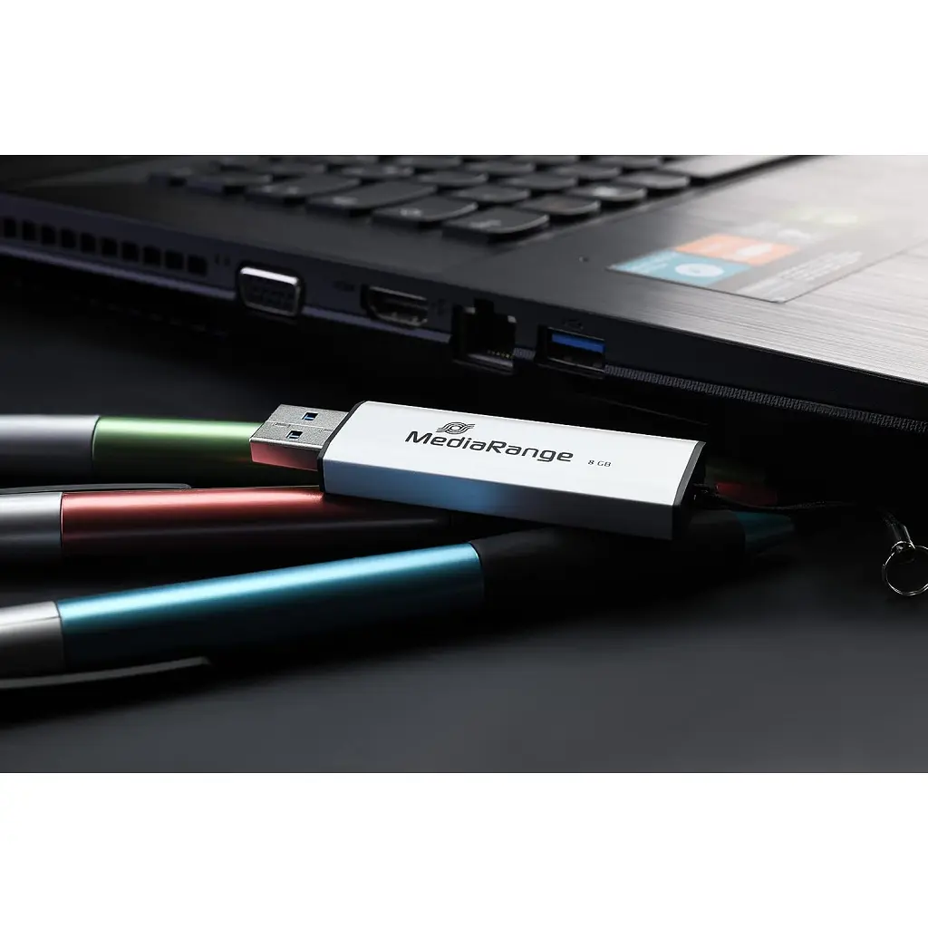 USB флеш накопичувач Mediarange 16GB Black/Silver USB 3.0 (MR915) - фото 5