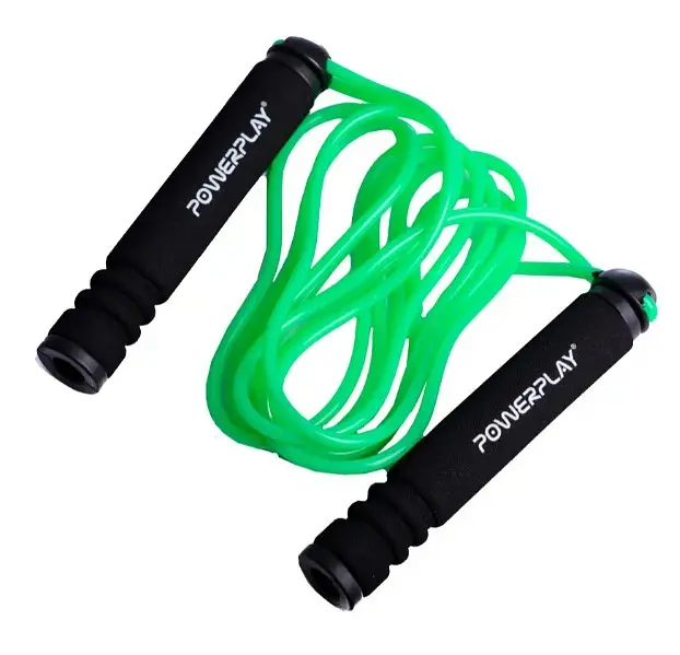 Скакалка PowerPlay 4205 Classic Plus Jump Rope Зелена 2,7 м (PP_4205_Green) - фото 4