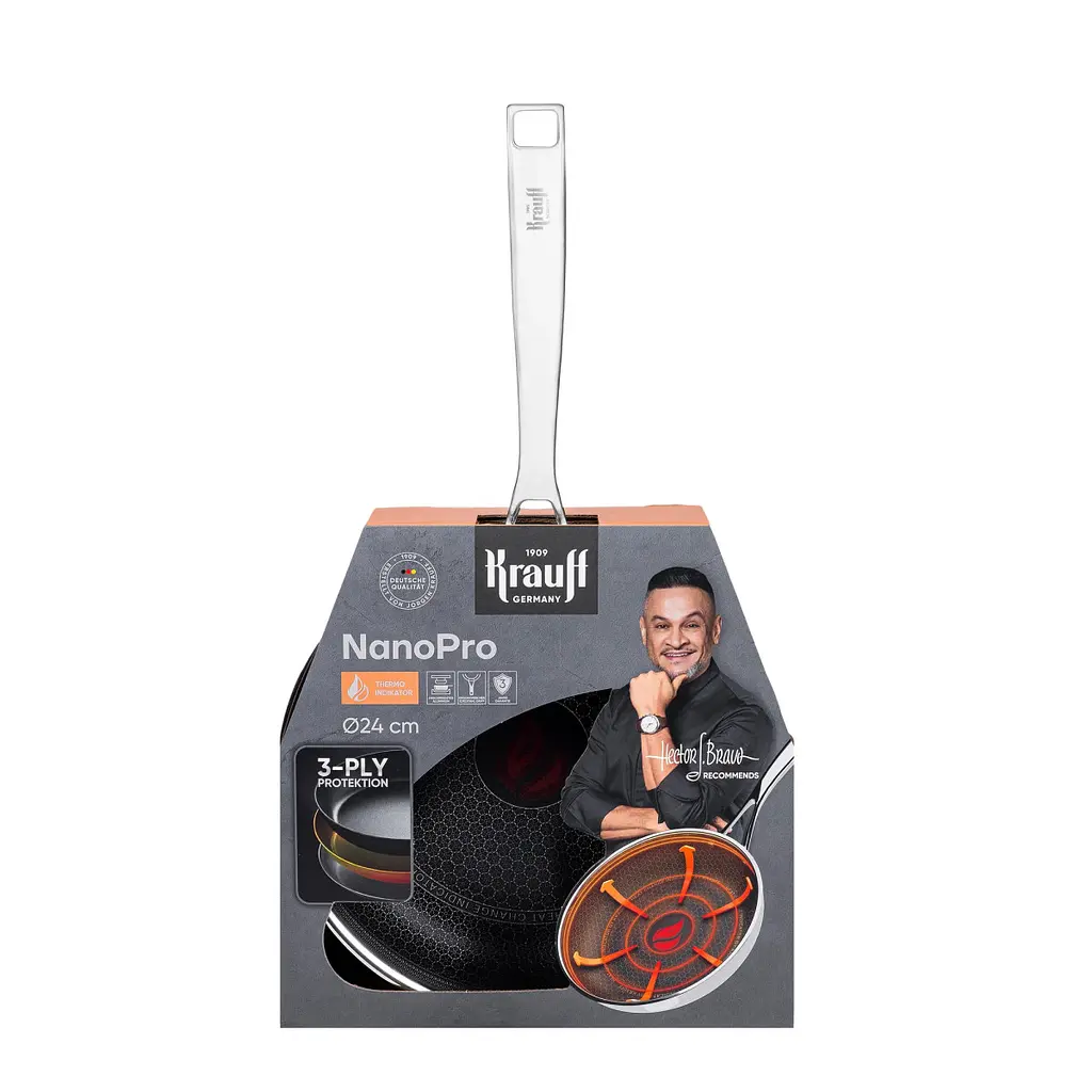 Сковорода універсальна Krauff Nano Pro 3-ply 24 см срібляста 25-305-210 - фото 7