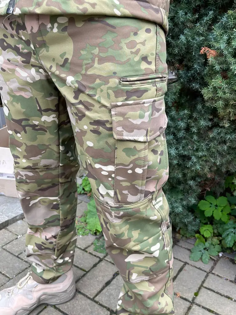 Штани тактичні на флісі мультикам Туреччина ВСУ (ЗСУ) 8815 L хакі - фото 3