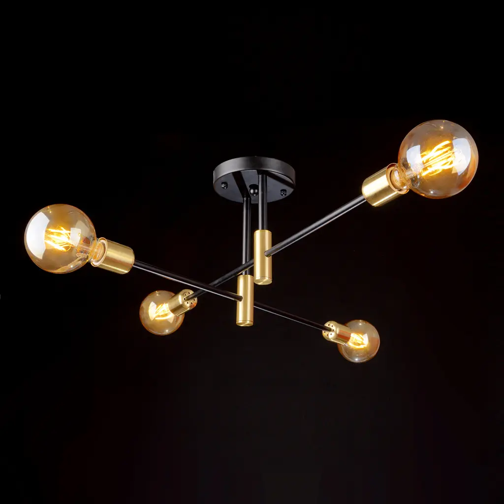 Люстра потолочная Brille Е27 60W G (BR-01 628C/4) - фото 4