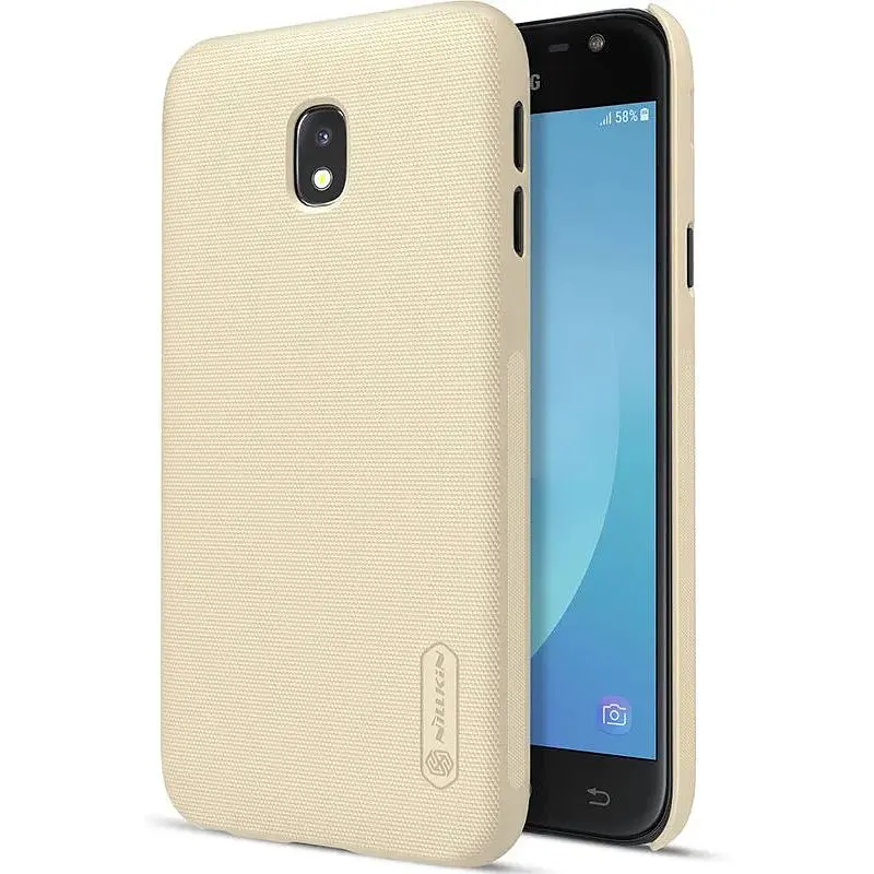 Чехол-накладка Nillkin Super Frosted Shield Samsung Galaxy J3 2017 (J330) Gold - фото 7