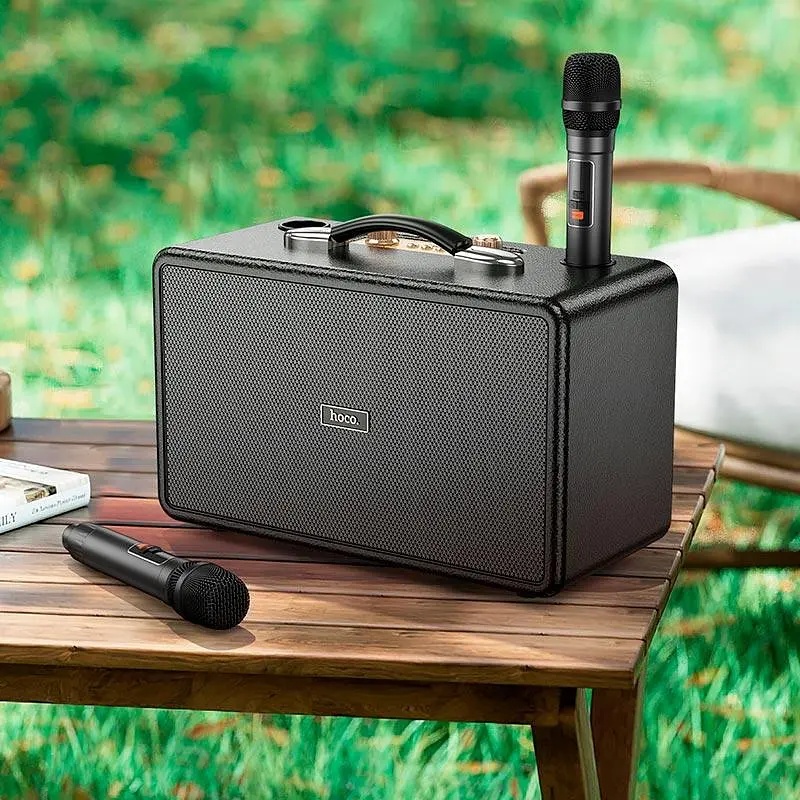 Караоке — акустика Hoco ha8 Ave wireless dual-mic outdoor бездротова з 2 мікрофонами - фото 8