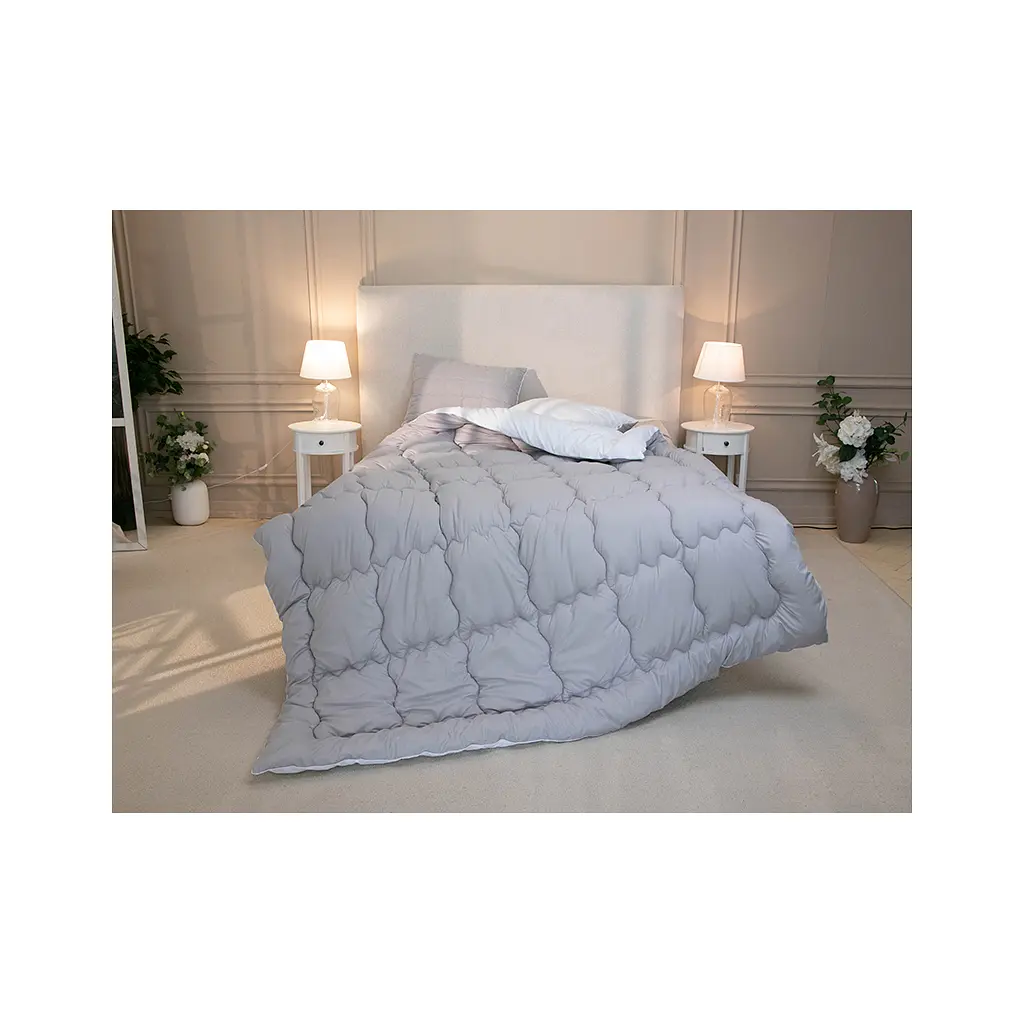 Ковдра Руно зимова силіконова 140 х 205 (321.52_Grey White) - фото 3