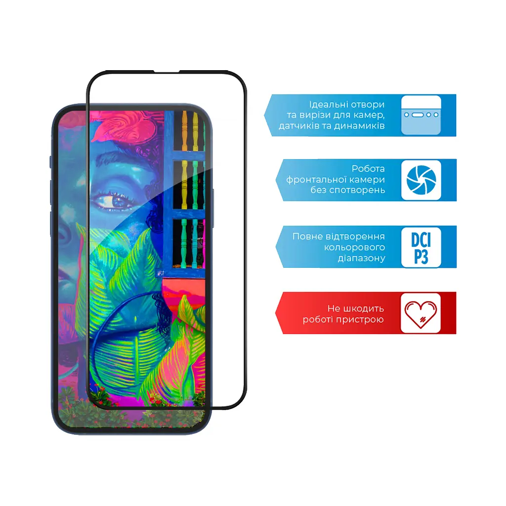 Стекло защитное ACCLAB Full Glue Apple iPhone 13 Pro Max (1283126515422) - фото 4