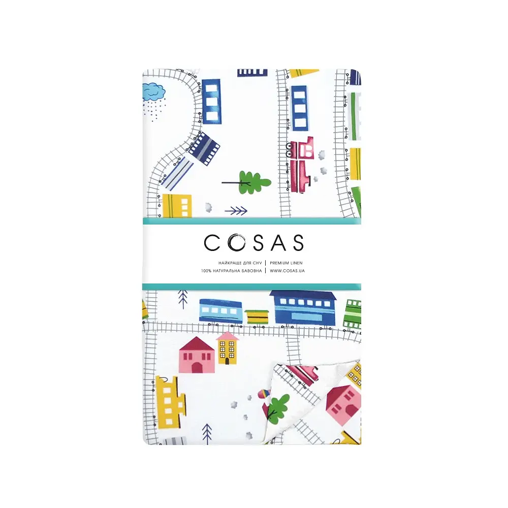 Комплект постільної білизни Cosas підлітковий RAILWAY CS1 160 x 220 см (Railway_DarkBlue_155) - фото 5