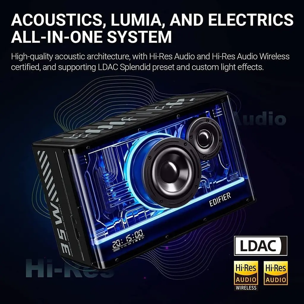 Портативна акустика Edifier QD35 40W Hi-Res (QD35Black) - фото 5