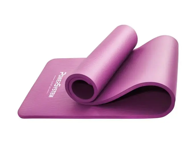 Килимок для йоги та фітнесу Power System PS-4017 NBR Fitness Yoga Mat Plus Pink (180х61х1) (PS-4017_Pink) - фото 3