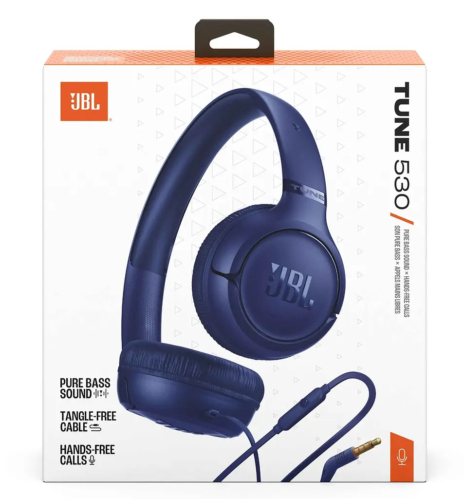 Дротові накладні навушники JBL TUNE 530 (JBLT530BLU) сині (7225517) - фото 9