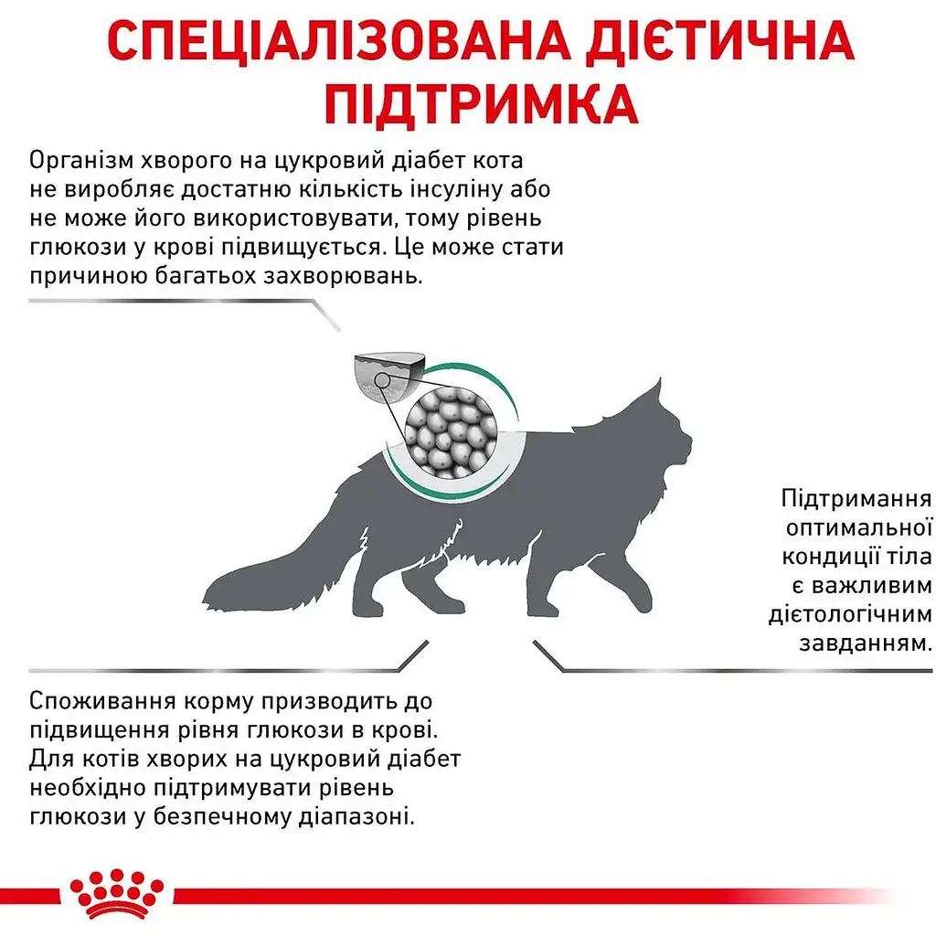 Сухий корм для дорослих котів Royal Canin Diabetic 0.4 кг - фото 4