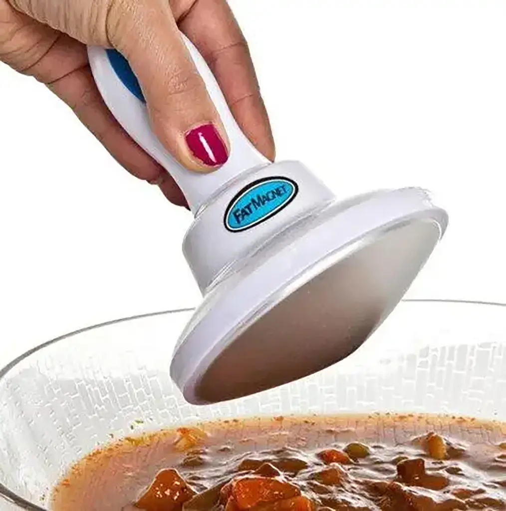 Устройство магнит для сбора жира с поверхности пищи жироуловитель Handy Gourmet Fat, Kitchen Master 85829 - фото 2