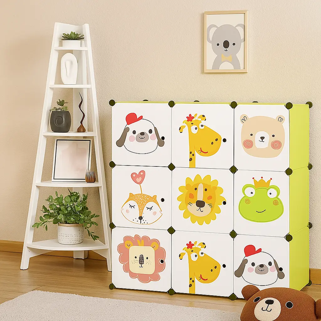 Модульна шафа-органайзер Leobert Kids для дитячих іграшок зелений