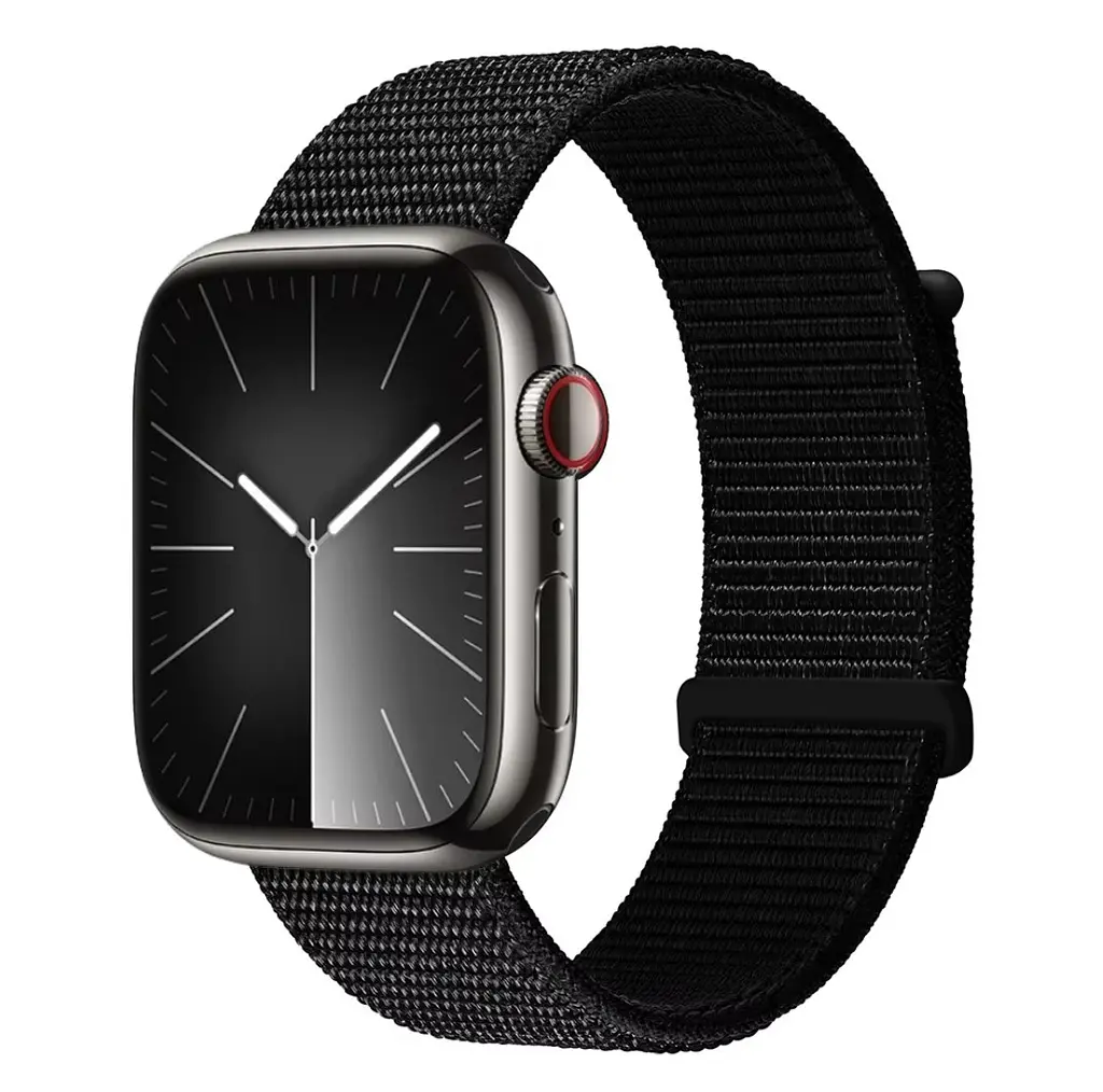 Нейлоновий ремінець Primo для Apple Watch 38mm / 40mm / 41mm / Series 10/11-42mm - Black - фото 4