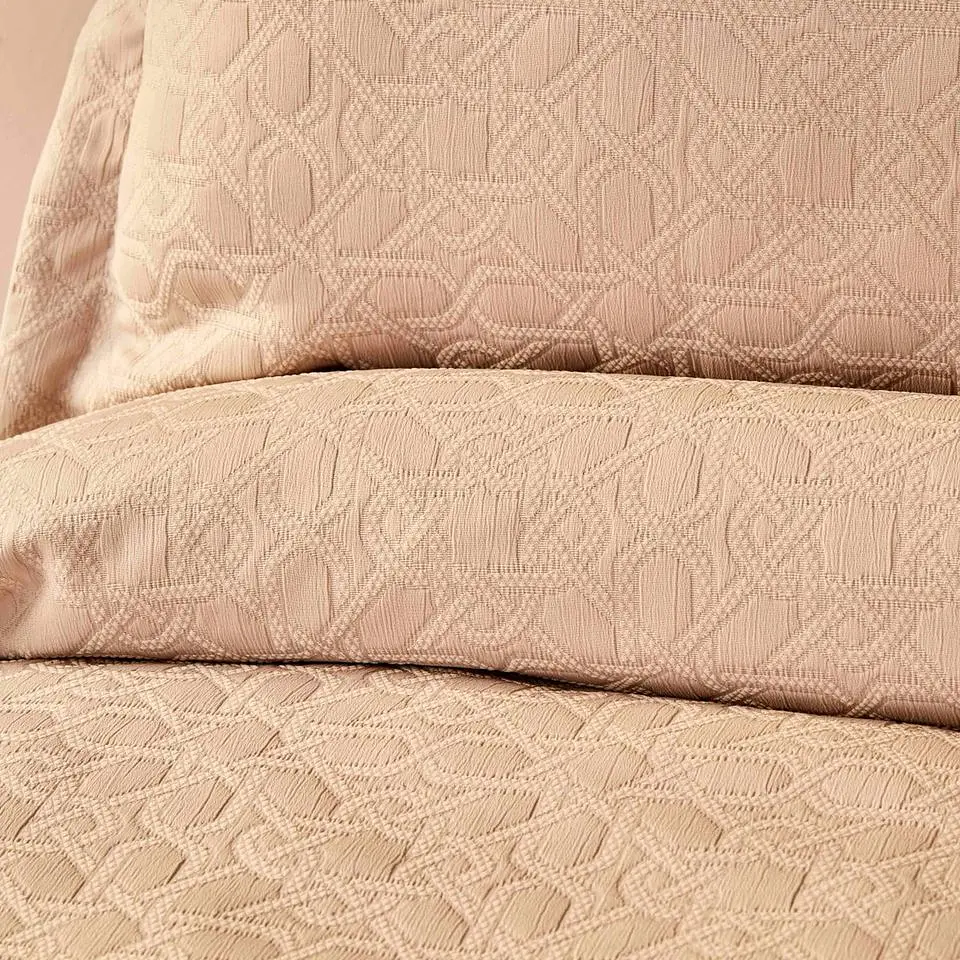 Покривало з наволочками Karaca Home - Back To Basic pudra 230x240 євро - фото 2