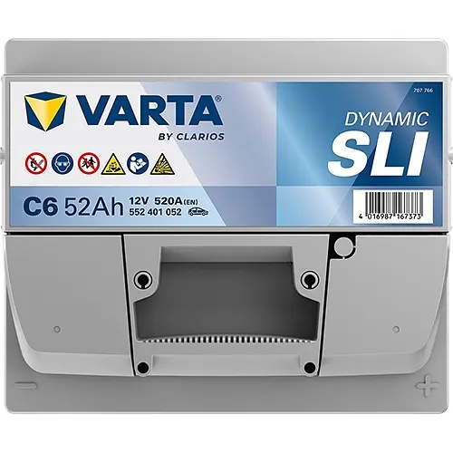 Акумулятор Varta Dynamic SLI 12В 52Аг 520А (EN) R+ (552401052) - фото 4
