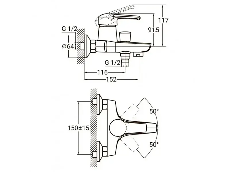 Змішувач для ванни Aquatica HM-1C131C - фото 6