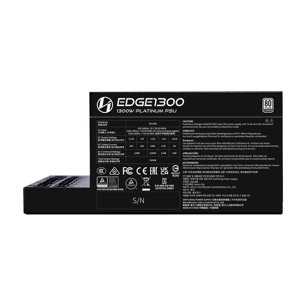 Блок живлення Lian Li 1300W EDGE1300 (G9P.EG1300.BE00.EU) - фото 4