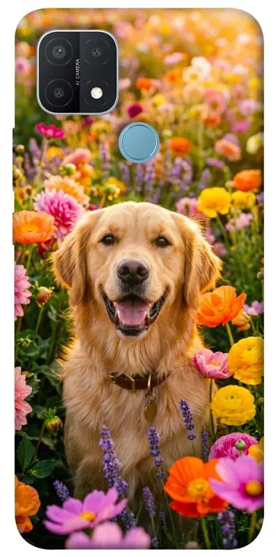 TPU чохол Demsky Flowery labrador для Oppo A15s / A15